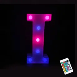 LED Alphabet Letter Lights with Romote Control, Customizable Colorful Signs Light Up Letters for Christmas, Parties, Weddings, & Home Décor