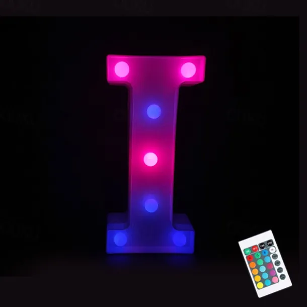LED Alphabet Letter Lights with Romote Control, Customizable Colorful Signs Light Up Letters for Christmas, Parties, Weddings, & Home Décor