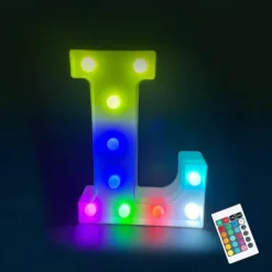 LED Alphabet Letter Lights with Romote Control, Customizable Colorful Signs Light Up Letters for Christmas, Parties, Weddings, & Home Décor