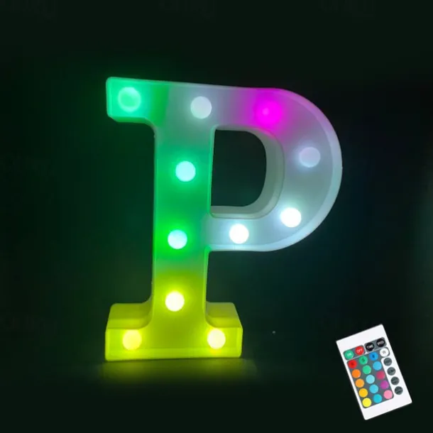 LED Alphabet Letter Lights with Romote Control, Customizable Colorful Signs Light Up Letters for Christmas, Parties, Weddings, & Home Décor