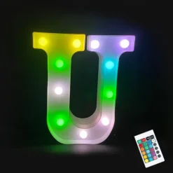 LED Alphabet Letter Lights with Romote Control, Customizable Colorful Signs Light Up Letters for Christmas, Parties, Weddings, & Home Décor