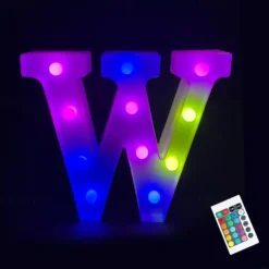 LED Alphabet Letter Lights with Romote Control, Customizable Colorful Signs Light Up Letters for Christmas, Parties, Weddings, & Home Décor