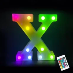 LED Alphabet Letter Lights with Romote Control, Customizable Colorful Signs Light Up Letters for Christmas, Parties, Weddings, & Home Décor