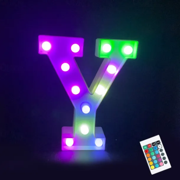 LED Alphabet Letter Lights with Romote Control, Customizable Colorful Signs Light Up Letters for Christmas, Parties, Weddings, & Home Décor