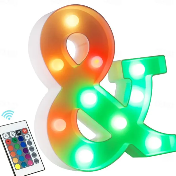 LED Alphabet Letter Lights with Romote Control, Customizable Colorful Signs Light Up Letters for Christmas, Parties, Weddings, & Home Décor