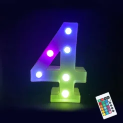 LED Alphabet Letter Lights with Romote Control, Customizable Colorful Signs Light Up Letters for Christmas, Parties, Weddings, & Home Décor