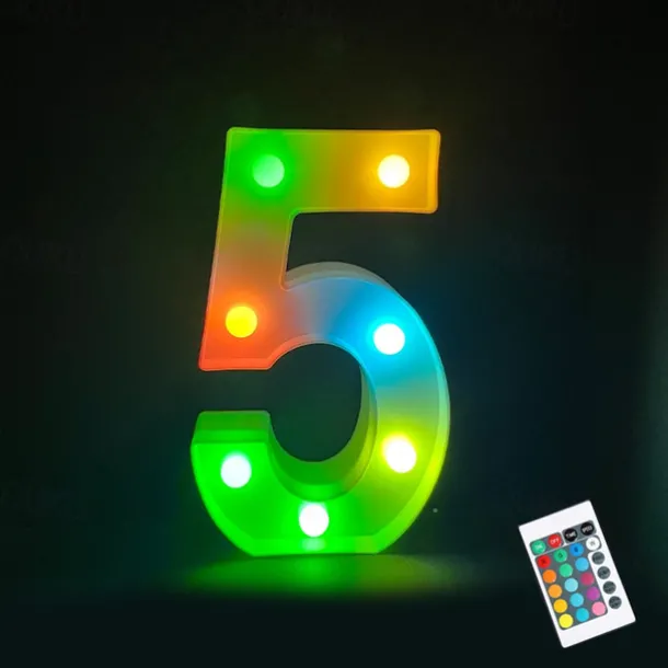 LED Alphabet Letter Lights with Romote Control, Customizable Colorful Signs Light Up Letters for Christmas, Parties, Weddings, & Home Décor