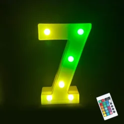 LED Alphabet Letter Lights with Romote Control, Customizable Colorful Signs Light Up Letters for Christmas, Parties, Weddings, & Home Décor