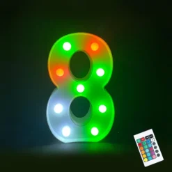 LED Alphabet Letter Lights with Romote Control, Customizable Colorful Signs Light Up Letters for Christmas, Parties, Weddings, & Home Décor