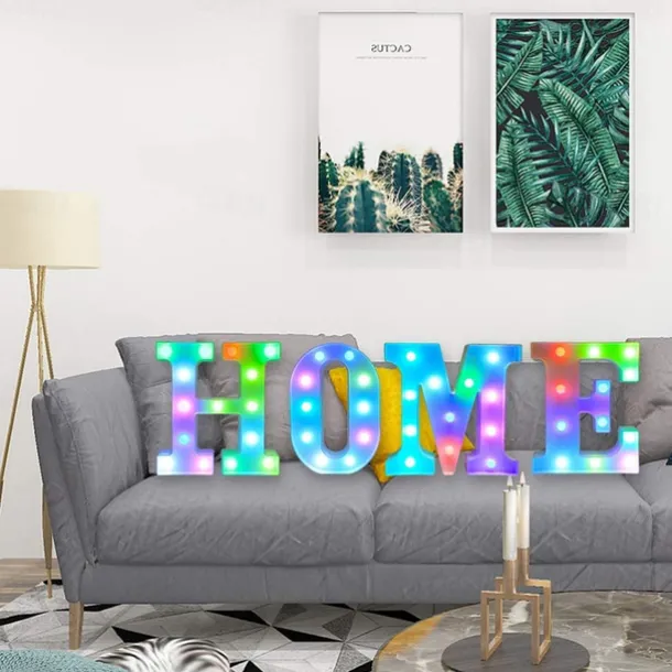 LED Alphabet Letter Lights with Romote Control, Customizable Colorful Signs Light Up Letters for Christmas, Parties, Weddings, & Home Décor