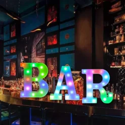 LED Alphabet Letter Lights with Romote Control, Customizable Colorful Signs Light Up Letters for Christmas, Parties, Weddings, & Home Décor