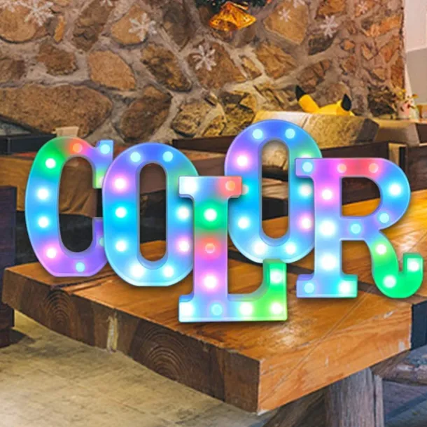LED Alphabet Letter Lights with Romote Control, Customizable Colorful Signs Light Up Letters for Christmas, Parties, Weddings, & Home Décor