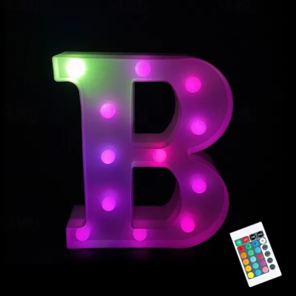 LED Alphabet Letter Lights with Romote Control, Customizable Colorful Signs Light Up Letters for Christmas, Parties, Weddings, & Home Décor