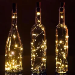 LED Bottle String Lights Cork Shaped Outdoor Wedding Decoration 2M LED Night Starry Light 30pcs 12pcs 10pcs Copper Wire Stopper Wine Bottle Lamp Wedding Party Christmas Decoration