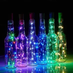 LED Bottle String Lights Cork Shaped Outdoor Wedding Decoration 2M LED Night Starry Light 30pcs 12pcs 10pcs Copper Wire Stopper Wine Bottle Lamp Wedding Party Christmas Decoration