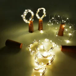 LED Bottle String Lights Cork Shaped Outdoor Wedding Decoration 2M LED Night Starry Light 30pcs 12pcs 10pcs Copper Wire Stopper Wine Bottle Lamp Wedding Party Christmas Decoration
