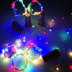 LED Bottle String Lights Cork Shaped Outdoor Wedding Decoration 2M LED Night Starry Light 30pcs 12pcs 10pcs Copper Wire Stopper Wine Bottle Lamp Wedding Party Christmas Decoration
