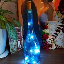 LED Bottle String Lights Cork Shaped Outdoor Wedding Decoration 2M LED Night Starry Light 30pcs 12pcs 10pcs Copper Wire Stopper Wine Bottle Lamp Wedding Party Christmas Decoration