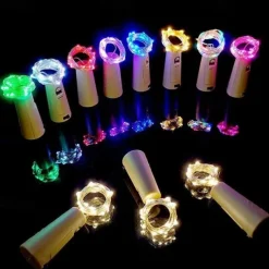 LED Bottle String Lights Cork Shaped Outdoor Wedding Decoration 2M LED Night Starry Light 30pcs 12pcs 10pcs Copper Wire Stopper Wine Bottle Lamp Wedding Party Christmas Decoration