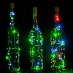 LED Bottle String Lights Cork Shaped Outdoor Wedding Decoration 2M LED Night Starry Light 30pcs 12pcs 10pcs Copper Wire Stopper Wine Bottle Lamp Wedding Party Christmas Decoration
