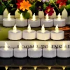LED Candles Tea Lights Flameless Candles Christmas/Halloween Decoration LED Candles Pack Lasts 2X Longer Realistic Tea Lights Tealights Battery Operated Candles Unscented Batteries Included 12/24/50