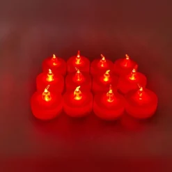 LED Candles Tea Lights Flameless Candles Christmas/Halloween Decoration LED Candles Pack Lasts 2X Longer Realistic Tea Lights Tealights Battery Operated Candles Unscented Batteries Included 12/24/50