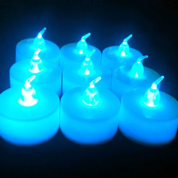 LED Candles Tea Lights Flameless Candles Christmas/Halloween Decoration LED Candles Pack Lasts 2X Longer Realistic Tea Lights Tealights Battery Operated Candles Unscented Batteries Included 12/24/50