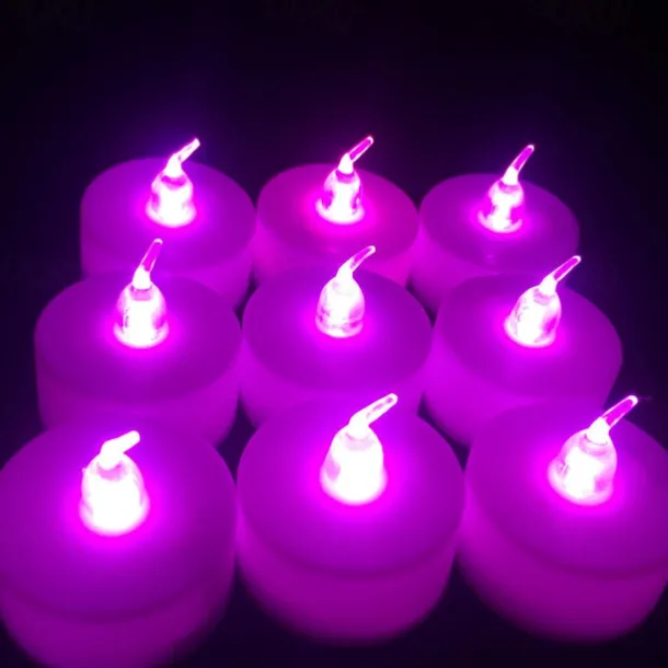 LED Candles Tea Lights Flameless Candles Christmas/Halloween Decoration LED Candles Pack Lasts 2X Longer Realistic Tea Lights Tealights Battery Operated Candles Unscented Batteries Included 12/24/50
