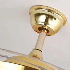 LED Ceiling Fan Ceiling Hanging Globe Over Table 1-Light 90/105cm Single Design 3-Color-Light Metal Electroplated Modern Nordic Style Bedroom 110-240V