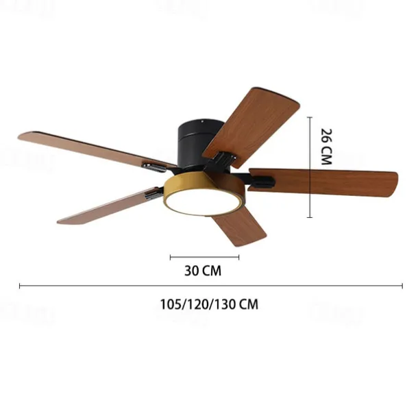 LED Ceiling Fans Light Ceiling Hanging for Kitchen Dining Room 1-Light 105/120/130 cm Acrylic 3-Color-Light Modern Nordic Style Bedroom Cafes 110-240V