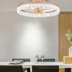 LED Ceiling Fans with lights Crystal Chandeliers Dimmable with Remote Contral 20