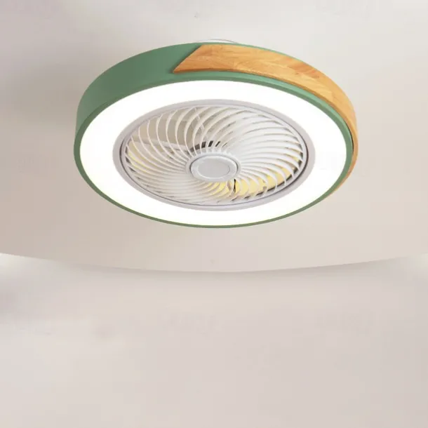 LED Ceiling Fans with lights Dimmable with Remote Contral 20" Flush Mount Ceiling Lamp Acrylic Lampshade Chandelier Bedroom Living Room