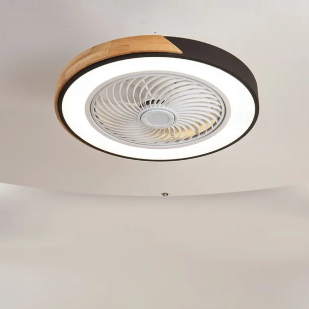 LED Ceiling Fans with lights Dimmable with Remote Contral 20" Flush Mount Ceiling Lamp Acrylic Lampshade Chandelier Bedroom Living Room