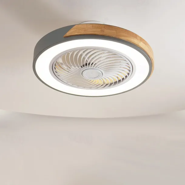 LED Ceiling Fans with lights Dimmable with Remote Contral 20" Flush Mount Ceiling Lamp Acrylic Lampshade Chandelier Bedroom Living Room