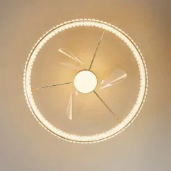 LED Ceiling Fans with lights Crystal Chandeliers Dimmable with Remote Contral 20