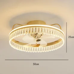 LED Ceiling Fans with lights Crystal Chandeliers Dimmable with Remote Contral 20