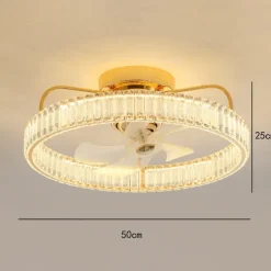 LED Ceiling Fans with lights Crystal Chandeliers Dimmable with Remote Contral 20