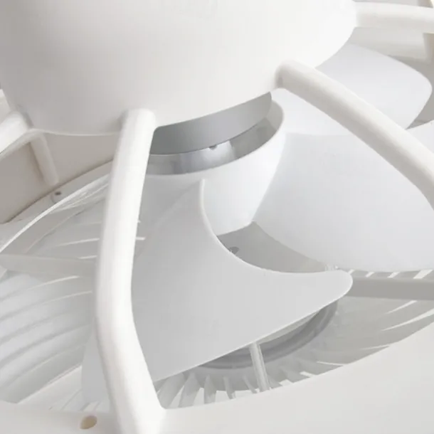 LED Ceiling Fans with lights Dimmable with Remote Contral 20" Flush Mount Ceiling Lamp Acrylic Lampshade Chandelier Bedroom Living Room