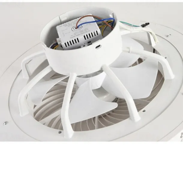 LED Ceiling Fans with lights Dimmable with Remote Contral 20" Flush Mount Ceiling Lamp Acrylic Lampshade Chandelier Bedroom Living Room