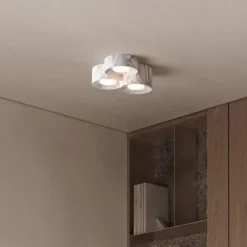 LED Ceiling Lamp 3-Color Light Source 1/2/3-Light Cylindrical Ceiling Downlight Surface Mounted Ceiling Lights for Bedroom Living Room Office Kitchen Lounge Dining Room 110-240V