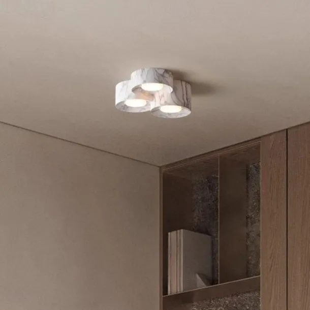 LED Ceiling Lamp 3-Color Light Source 1/2/3-Light Cylindrical Ceiling Downlight Surface Mounted Ceiling Lights for Bedroom Living Room Office Kitchen Lounge Dining Room 110-240V