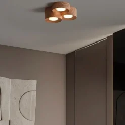 LED Ceiling Lamp 3-Color Light Source 1/2/3-Light Cylindrical Ceiling Downlight Surface Mounted Ceiling Lights for Bedroom Living Room Office Kitchen Lounge Dining Room 110-240V