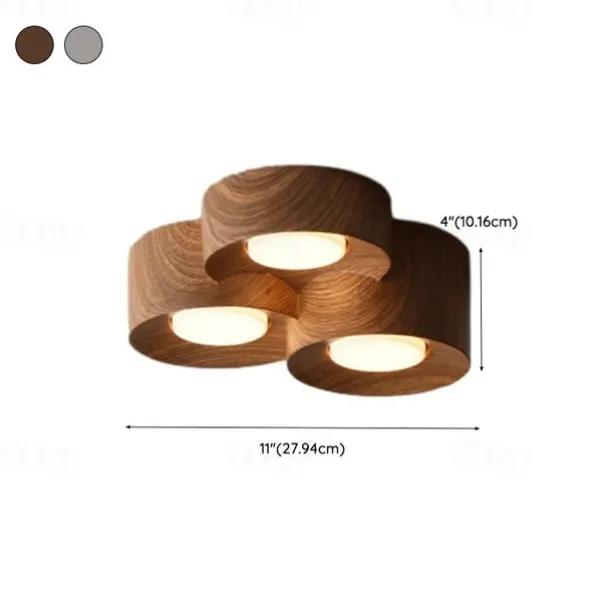 LED Ceiling Lamp 3-Color Light Source 1/2/3-Light Cylindrical Ceiling Downlight Surface Mounted Ceiling Lights for Bedroom Living Room Office Kitchen Lounge Dining Room 110-240V