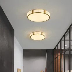 LED Ceiling Light 30/40/50 cm Geometric Shapes Flush Mount Lights Copper Metal Geometrical Brass LED Modern Simple Nordic Style 220-240V