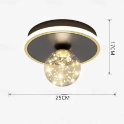 LED Ceiling Light 25 cm Globe Design Geometric Shapes Flush Mount Lights Metal Artistic Style Stylish Globe Painted Finishes LED Modern 220-240V