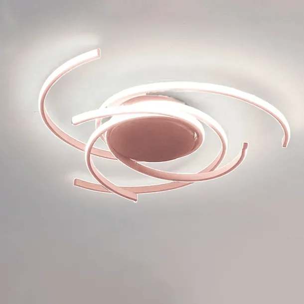 LED Ceiling Light 56 cm Rose Gold Green Khaki Champaign Gold Desert Rose Gold Flush Mount Lights Aluminum Silica Gel Geometric 72W Dimmable with Remote Control for Kitchen Bedroom Home Lighting