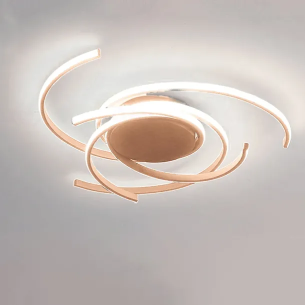 LED Ceiling Light 56 cm Rose Gold Green Khaki Champaign Gold Desert Rose Gold Flush Mount Lights Aluminum Silica Gel Geometric 72W Dimmable with Remote Control for Kitchen Bedroom Home Lighting