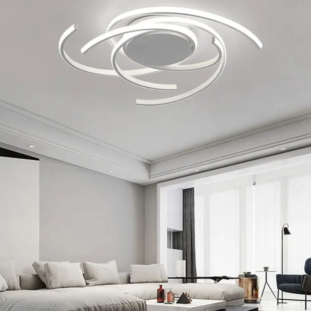 LED Ceiling Light 56 cm Rose Gold Green Khaki Champaign Gold Desert Rose Gold Flush Mount Lights Aluminum Silica Gel Geometric 72W Dimmable with Remote Control for Kitchen Bedroom Home Lighting