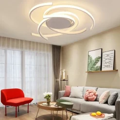 LED Ceiling Light 56 cm Rose Gold Green Khaki Champaign Gold Desert Rose Gold Flush Mount Lights Aluminum Silica Gel Geometric 72W Dimmable with Remote Control for Kitchen Bedroom Home Lighting