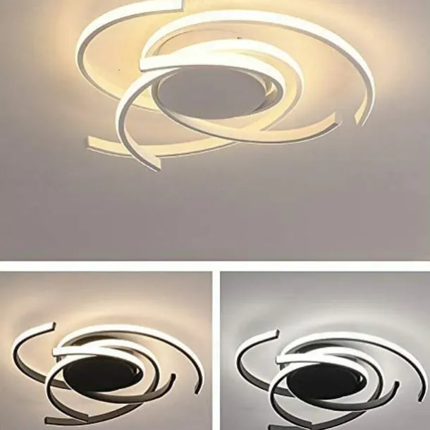 LED Ceiling Light 56 cm Rose Gold Green Khaki Champaign Gold Desert Rose Gold Flush Mount Lights Aluminum Silica Gel Geometric 72W Dimmable with Remote Control for Kitchen Bedroom Home Lighting